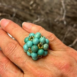 Hand made daisy-like ring